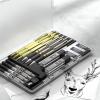 imageNicpro 6PCS Art Mechanical Pencil Set 3PCS Metal Drafting Pencil 05 mm ampamp 07 mm ampamp 09 mm ampamp 3PCS 2mm Graphite Lead Holder 2B HB 2H For Writing Sketching Drawing With Lead Refills CaseGold