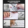 imageNicpro 8 Pack 05mm ampamp 07mm Metal Mechanical Pencil Set Lead Drafting Pencil for Artist Writing Sketching Drawing with 8 Tubes HB Lead Refills 3PCS 4B Eraser 9PCS Eraser Refills  With Case05mm  07mm