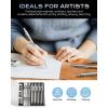 imageNicpro 8 Pack 05mm ampamp 07mm Metal Mechanical Pencil Set Lead Drafting Pencil for Artist Writing Sketching Drawing with 8 Tubes HB Lead Refills 3PCS 4B Eraser 9PCS Eraser Refills  With Case05mm  07mm