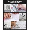 imageNicpro 8 Pack 05mm ampamp 07mm Metal Mechanical Pencil Set Lead Drafting Pencil for Artist Writing Sketching Drawing with 8 Tubes HB Lead Refills 3PCS 4B Eraser 9PCS Eraser Refills  With Case09 mm