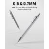 imageNicpro 8 Pack 05mm ampamp 07mm Metal Mechanical Pencil Set Lead Drafting Pencil for Artist Writing Sketching Drawing with 8 Tubes HB Lead Refills 3PCS 4B Eraser 9PCS Eraser Refills  With Case05mm  07mm