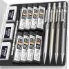 imageNicpro 8 Pack 05mm ampamp 07mm Metal Mechanical Pencil Set Lead Drafting Pencil for Artist Writing Sketching Drawing with 8 Tubes HB Lead Refills 3PCS 4B Eraser 9PCS Eraser Refills  With Case07mm