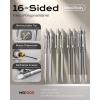 imageNicpro 8 Pack 05mm ampamp 07mm Metal Mechanical Pencil Set Lead Drafting Pencil for Artist Writing Sketching Drawing with 8 Tubes HB Lead Refills 3PCS 4B Eraser 9PCS Eraser Refills  With Case05mm  07mm