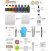 imageNicpro Acrylic Pouring Kit Artist Starter Supplies Including 19 Colors Acrylic PaintsPouring Medium Silicone Oil Canvases Gloves Strainers Mixing Stick Instructions for Flow DIY Painting8 COLORS