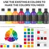 imageNicpro Acrylic Pouring Kit Artist Starter Supplies Including 19 Colors Acrylic PaintsPouring Medium Silicone Oil Canvases Gloves Strainers Mixing Stick Instructions for Flow DIY Painting8 COLORS