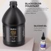 imageNicpro Titanium White Color Acrylic Pour Paint 32 Ounce PreMixed Pouring Paint Supplies with Silicone Pour Oil ampamp Gloves for Canvas Rock Wood Cell Creation Flow DIY Art Painting Ready to Pour676ozblack