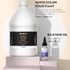 imageNicpro Titanium White Color Acrylic Pour Paint 32 Ounce PreMixed Pouring Paint Supplies with Silicone Pour Oil ampamp Gloves for Canvas Rock Wood Cell Creation Flow DIY Art Painting Ready to Pour676ozwhite