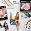 imageNicpro Watercolor Paint Kit Professional Painting Supplies Set 24 Tube Water Color Paints 8 Synthetic Squirrel Brushes 25 Paper Pad Palette Color Wheel for Artists Beginners Kids Adults