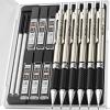 imageNicpro 09 mm Art Mechanical Pencils Set in Gift Case 6 PCS Metal Drafting Pencil 09mm with 6 Tube HB Lead Refills ampamp 18 PCS Eraser Refills for Adults Children Artist Writing Drawing Sketching