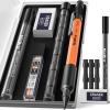 imageNicpro 13 mm Mechanical Pencils Set with Lead Refill Black ampamp Colors Eraser  Orange Weatherproof Metal Heavy Duty Carpenter Pencil for Outdoor Marking Drafting Drawing Sketching Woodworking in CaseOrange