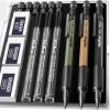 imageNicpro 13 mm Mechanical Pencils Set with Lead Refill Black ampamp Colors Eraser  Orange Weatherproof Metal Heavy Duty Carpenter Pencil for Outdoor Marking Drafting Drawing Sketching Woodworking in CaseMulticolor