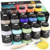 imageNicpro 14 Colors Chalk Paint for Furniture Ultra Matte Finish Acrylic Craft Paint Set 845 oz 250ml Chalk Furniture Paint with Liquid Wax Color Wheel for Crafts Home Decor Beginners and Artists14 Colors