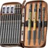 imageNicpro 17PCS 13 mm Mechanical Pencil Set in Leather Bag with 90 Lead Refill3 Eraser12 Eraser Refills Weatherproof Metal BarrelHeavy Duty Carpenter Pencil for Outdoor Marking Drawing WoodworkingMulticolor