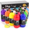 imageNicpro 18 Colors Permanent Fabric Paint 845 oz 250 ml Soft Fabric Paint for Clothes NonToxic Textile Paint for Fabric DIY Crafts Tshirts Shoes Jeans Bags Canvas for Kid Adult with Color Wheel14 Colors
