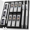 imageNicpro 2 PCS Mechanical Pencil 05mm ampamp 07 mm with Case MP1000 Metal Artist Pencil Set with 6 Tubes HB Lead Refills 3 Erasers 9 Eraser Refills For Art Writing Drafting Drawing Sketch SilverSilver