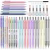 imageNicpro 26 PCS Pastel Mechanical Pencil 05 mm ampamp 07 mm with Bag for School with 6 Tubes HB Lead Refills 18 Pcs Eraser Refills For Student Writing Drawing Sketching