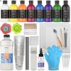 imageNicpro Acrylic Pouring Kit Artist Starter Supplies Including 19 Colors Acrylic PaintsPouring Medium Silicone Oil Canvases Gloves Strainers Mixing Stick Instructions for Flow DIY Painting8 COLORS