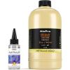 imageNicpro Titanium White Color Acrylic Pour Paint 32 Ounce PreMixed Pouring Paint Supplies with Silicone Pour Oil ampamp Gloves for Canvas Rock Wood Cell Creation Flow DIY Art Painting Ready to Pour32ozgold