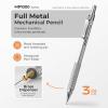 imageNicpro 05 mm Mechanical Pencils Set with Case 3 Metal Artist Pencil With 480PCS HB Lead Refills 3 Erasers9 Eraser Refills For Architect Art Writing Drafting Drawing Engineering Sketching BlackSilver