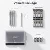 imageNicpro 05 mm Mechanical Pencils Set with Case 3 Metal Artist Pencil With 480PCS HB Lead Refills 3 Erasers9 Eraser Refills For Architect Art Writing Drafting Drawing Engineering Sketching BlackSilver