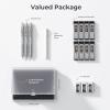 imageNicpro 05 mm Mechanical Pencils Set with Case 3 Metal Artist Pencil With 480PCS HB Lead Refills 3 Erasers9 Eraser Refills For Architect Art Writing Drafting Drawing Engineering Sketching BlackSilver