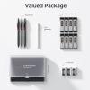 imageNicpro 05 mm Mechanical Pencils Set with Case 3 Metal Artist Pencil With 480PCS HB Lead Refills 3 Erasers9 Eraser Refills For Architect Art Writing Drafting Drawing Engineering Sketching BlackBlack