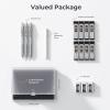 imageNicpro 05 mm Mechanical Pencils Set with Case 3 Metal Artist Pencil With 480PCS HB Lead Refills 3 Erasers9 Eraser Refills For Architect Art Writing Drafting Drawing Engineering Sketching BlackSilver