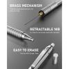 imageNicpro 05 mm Mechanical Pencils Set with Case 3 Metal Artist Pencil With 480PCS HB Lead Refills 3 Erasers9 Eraser Refills For Architect Art Writing Drafting Drawing Engineering Sketching BlackSilver