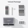 imageNicpro 05 mm Mechanical Pencils Set with Case 3 Metal Artist Pencil With 480PCS HB Lead Refills 3 Erasers9 Eraser Refills For Architect Art Writing Drafting Drawing Engineering Sketching BlackBlack