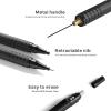 imageNicpro 05 mm Mechanical Pencils Set with Case 3 Metal Artist Pencil With 480PCS HB Lead Refills 3 Erasers9 Eraser Refills For Architect Art Writing Drafting Drawing Engineering Sketching BlackBlack