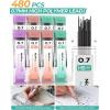 imageNicpro 05 mm Metal Mechanical Pencil Set 3PCS MP1000 Artist Lead Pencils With 480PCS HB 2B Lead Refills Erasers Pastel Aesthetic Mechanical Pencils for School Supplies Writing Drawing Sketching07mm