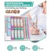 imageNicpro 05 mm Metal Mechanical Pencil Set 3PCS MP1000 Artist Lead Pencils With 480PCS HB 2B Lead Refills Erasers Pastel Aesthetic Mechanical Pencils for School Supplies Writing Drawing Sketching05mm