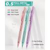 imageNicpro 05 mm Metal Mechanical Pencil Set 3PCS MP1000 Artist Lead Pencils With 480PCS HB 2B Lead Refills Erasers Pastel Aesthetic Mechanical Pencils for School Supplies Writing Drawing Sketching05mm