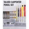 imageNicpro 10 Pack Carpenter Pencils Mechanical Construction Pencils with 21 Refill Automatic Center Punch and Carbide Scribe Tool Mechanical Pencil for Woodworking Best Carpenters Marking ToolSet 2
