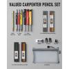 imageNicpro 10 Pack Carpenter Pencils Mechanical Construction Pencils with 21 Refill Automatic Center Punch and Carbide Scribe Tool Mechanical Pencil for Woodworking Best Carpenters Marking ToolSet 3