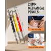 imageNicpro 10 Pack Carpenter Pencils Mechanical Construction Pencils with 21 Refill Automatic Center Punch and Carbide Scribe Tool Mechanical Pencil for Woodworking Best Carpenters Marking ToolSet 3