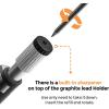 imageNicpro 11 Pieces 2mm Mechanical Pencil Set 3 PCS Carpenter Drafting Pencil 20 mm for Art Drawing Writing Sketching Construction with 6 Tube PreSharpen HB ampamp 2B Refill Eraser SharpenerBlack