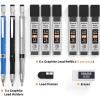 imageNicpro 11 Pieces 2mm Mechanical Pencil Set 3 PCS Carpenter Drafting Pencil 20 mm for Art Drawing Writing Sketching Construction with 6 Tube PreSharpen HB ampamp 2B Refill Eraser SharpenerBlack