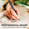 imageNicpro 11 Pieces 2mm Mechanical Pencil Set 3 PCS Carpenter Drafting Pencil 20 mm for Art Drawing Writing Sketching Construction with 6 Tube PreSharpen HB ampamp 2B Refill Eraser SharpenerBlack  Colors