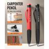 imageNicpro 17Pack Carpenter Pencil Set with Sharpener Mechanical Carpenter Pencils with 57 Refill Automatic Center Punch and Carbide Scribe Woodworking Tool Heavy Duty Construction Pencil for Architect