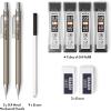imageNicpro 2 PCS 05 mm Metal Mechanical Pencils Set Drafting Pencil for Artist Writing Sketching Drawing with 4 Tubes HB Lead Refill ampamp Erasers Erasers Refills ampamp Storage Case09 mm