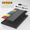 imageNicpro 24 PCS 09 mm Mechanical Pencil Set Color Pencil Clips Design Drafting Pencil with 09mm HB Lead Refills 12 Eraser Refills for Kids Girls Student Writing Drawing Sketching School