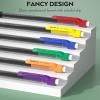 imageNicpro 24 PCS 09 mm Mechanical Pencil Set Color Pencil Clips Design Drafting Pencil with 09mm HB Lead Refills 12 Eraser Refills for Kids Girls Student Writing Drawing Sketching School