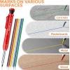 imageNicpro 24 Pieces Carpenter Pencil Lead Refills 28mm Lead Refill for Mechanical Carpenter Pencil Break Resistant 28 mm Leads for Construction Pencils Woodworking Pencil BlackBlack and Color