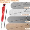 imageNicpro 24 Pieces Carpenter Pencil Lead Refills 28mm Lead Refill for Mechanical Carpenter Pencil Break Resistant 28 mm Leads for Construction Pencils Woodworking Pencil BlackBlack