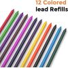imageNicpro 29 Pieces 2mm Mechanical Pencil Set 9 PCS Drafting Carpenter Pencils 20 mm for Art Drawing Sketching construction with 192 Lead Refills PreSharpen HB ampamp 2B ampamp Colors 2 Erasers 2 Sharpener