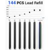imageNicpro 2mm Metal Mechanical Pencil Set 2PCS Lead Holder 20 mm Marker Artist Carpenter Pencils with 120 Graphite Lead Refill HB 2H 4H 2B 4B ampamp Color 2 Eraser for Drafting Drawing Writing Sketching3 Pack 2MM