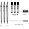 imageNicpro 3 PCS 07 mm Art Mechanical Pencil Set with Case Drafting Pencil 07mm with 3 Tubes HB Lead Refills Eraser for School Supplier Architect Art Writing Drafting Drawing Sketching