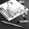 imageNicpro 3 PCS 09 mm Art Mechanical Pencil Set with Case Drafting Pencil 09mm with 3 Tubes HB Lead Refills Eraser for School Supplier Architect Art Writing Drafting Drawing Sketching