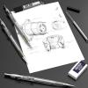 imageNicpro 3 PCS 09 mm Art Mechanical Pencil Set with Case Drafting Pencil 09mm with 3 Tubes HB Lead Refills Eraser for School Supplier Architect Art Writing Drafting Drawing Sketching